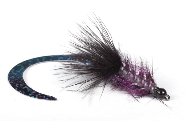 GuideLine Wiggle Tail Borstenwurm Black -Meerforellenfliege-