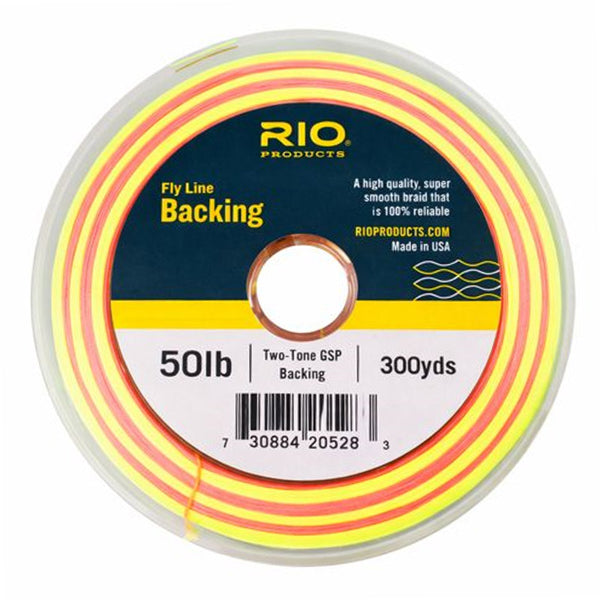 RIO 50lbs 300y Backing two tone gelb/pink