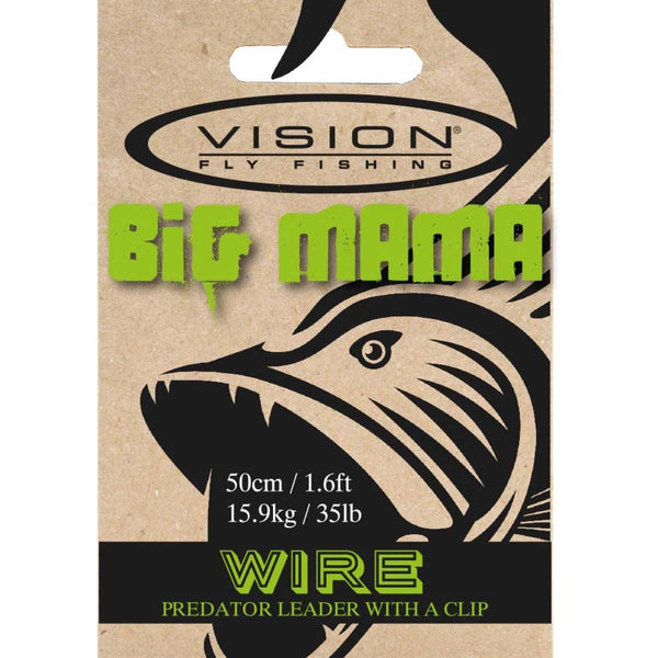 Vision Big Mama Raubfisch-Vorfächer Big Mama WIRE 50cm/1,6ft/ 15,9kg/35lbs