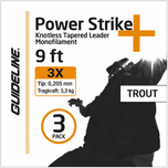 GuideLine Power Strike 3-er Pack 9ft  Trout
