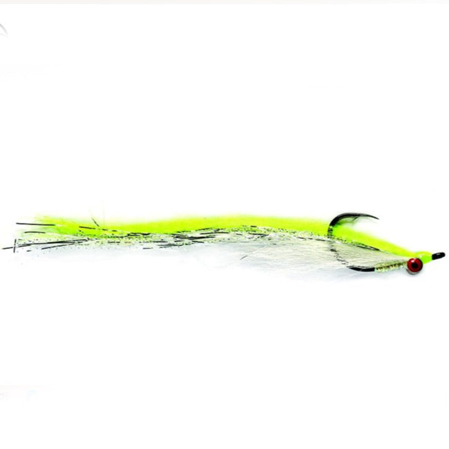 Mega Clouser chartreuse/white