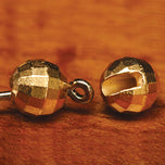 Tungsten Facetten Perlen mit Schlitz Gold