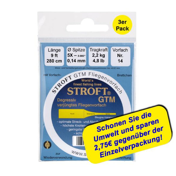 Stroft GTM Vorfächer 280cm/9ft. 3er- Pack