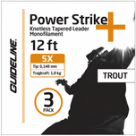 GuideLine Power Strike 3-er Pack 12' Trout