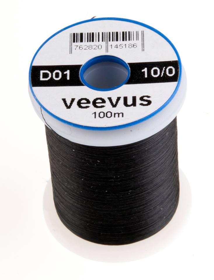 Veevus Bindegarn 10/0 schwarz