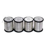 Lagartun French Tinsel - Oval Metallic Silber Extra Stark