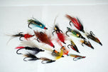 Lachsfliegen-Set 8  extra selected  (Einzel-Doppel-Drilling)
