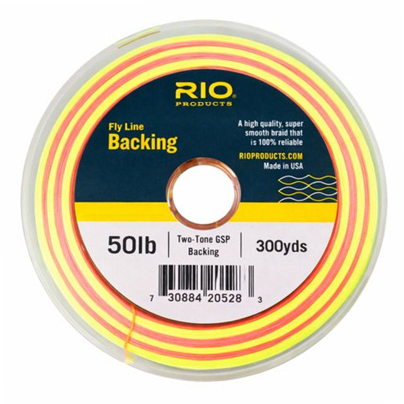 RIO 50lbs 300y Backing two tone gelb/pink