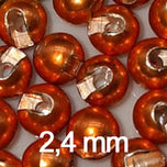 Tungstenperlen mit Schlitz – Metallic Orange