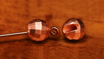 Tungsten Facetten Perlen mit Schlitz Kupfer