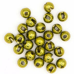 Tungstenperlen mit Schlitz – Metallic Olive