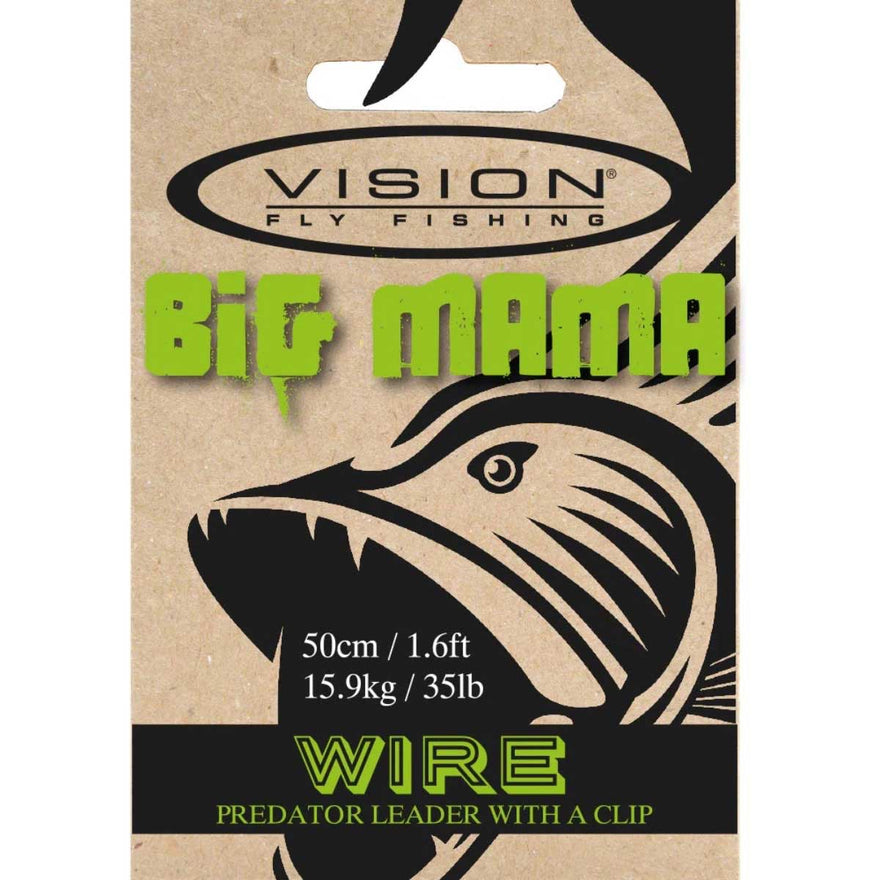 Vision Big Mama Raubfisch-Vorfächer Big Mama WIRE 50cm/1,6ft/ 15,9kg/35lbs