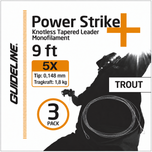 GuideLine Power Strike 3-er Pack 9ft  Trout