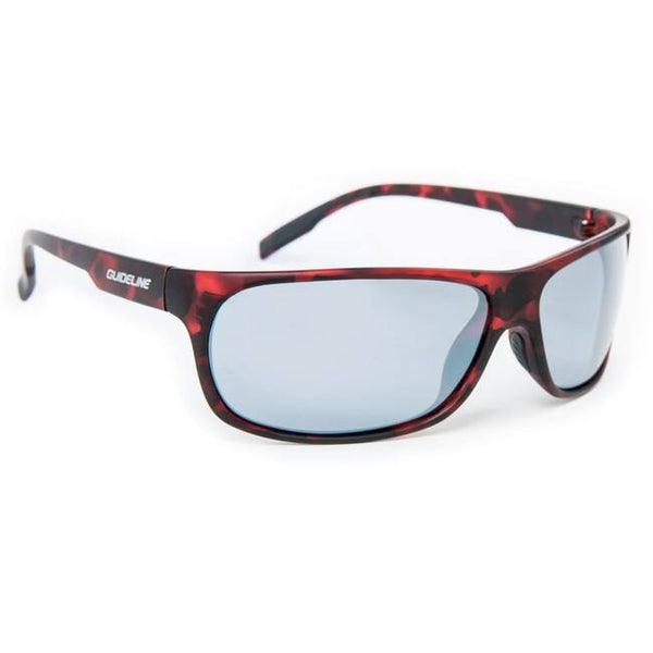 Guideline Ambush Polbrille mit grauen Gläsern und rotem Rahmen