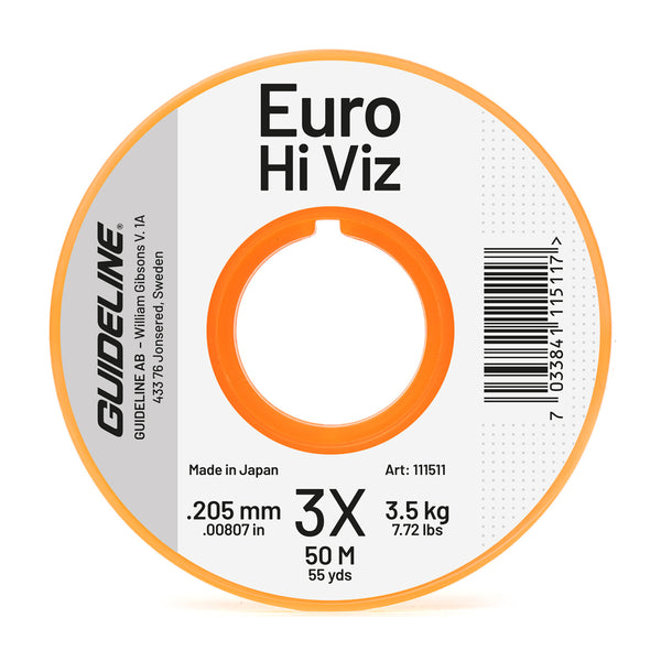 Guideline Euro Hi Viz 3X – Euro-Nymphing Vorfachmaterial 0,20 mm