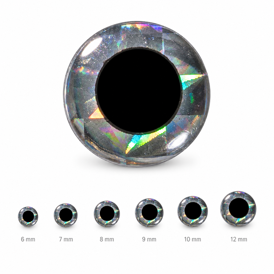 Pike Monkey Epoxy Augen holo. silber
