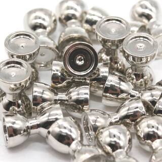 Sunken Barbell Eyes -silber- medium