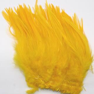 Strung Chinese Saddle Hackle gelb