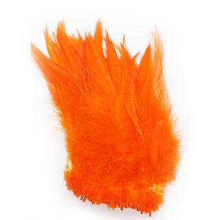 Strung Chinese Saddle Hackle fire orange