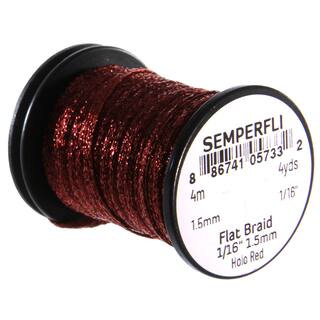 Semperfli Flat Braid holo. red