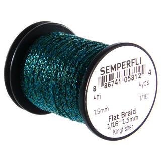 Semperfli Flat Braid kingfisher turquoise