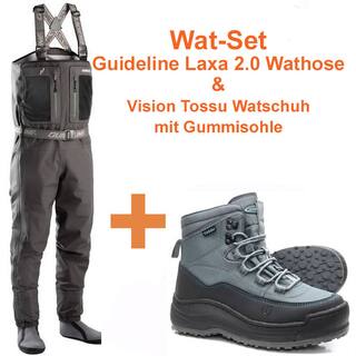 Wat-Set x5 GuideLine Laxa Wathose + Vision Tossu Schuh Gummisohle