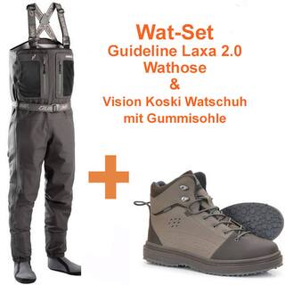 Wat-Set x6 GuideLine Laxa Wathose + Vision Koski Schuh Gummisohle