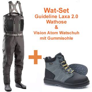 Wat-Set x7 GuideLine Laxa Wathose + Vision ATOM Schuh Gummisohle