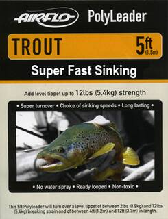 Airflo Polyleader - TROUT 5,4 kg - 5ft. - 1,5 m Super Fast Sinking