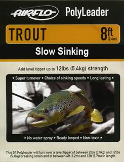 Airflo Polyleader - TROUT 5,4 kg - 8ft. - 2,4 m Slow Sinking