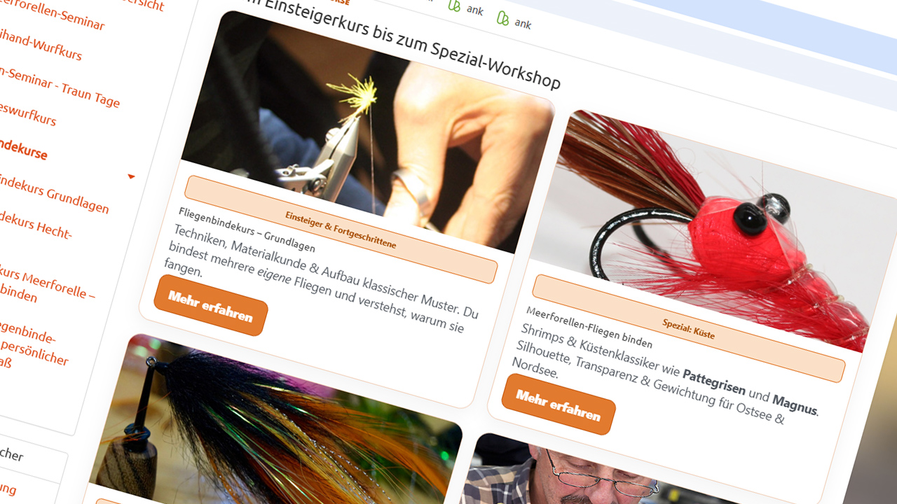 Workshops & Kurse rund ums Fliegenfischen – reinschauen lohnt sich!