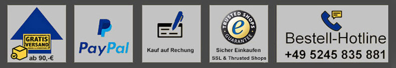 Gratis Versand, PayPal, Trusted Shop, Hotline – Vorteile im Fliegenfischen-Shop Thomas Dürkop