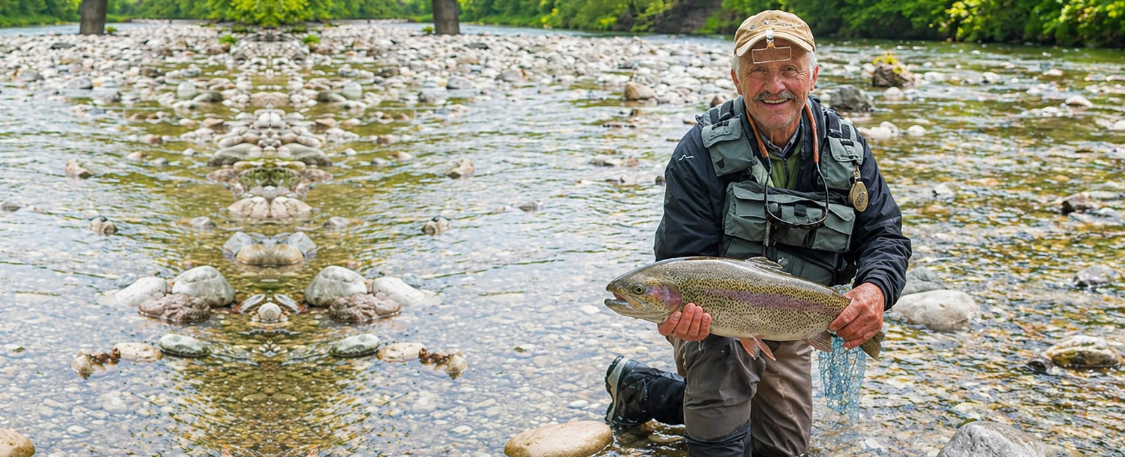 Thomas Dürkop mit 3,5 kg Forelle